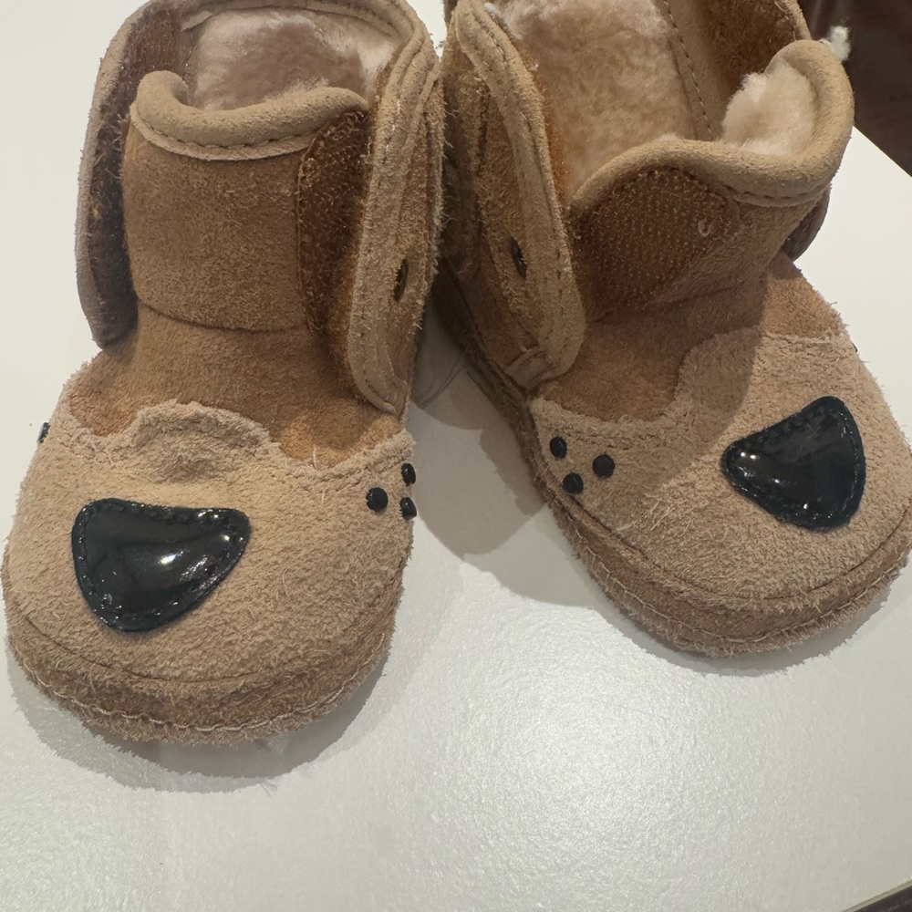 UGG Tan Bear Face Baby Shoes